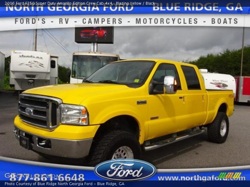 Blazing Yellow / Black 2006 Ford F350 Super Duty Amarillo Edition Crew Cab 4x4