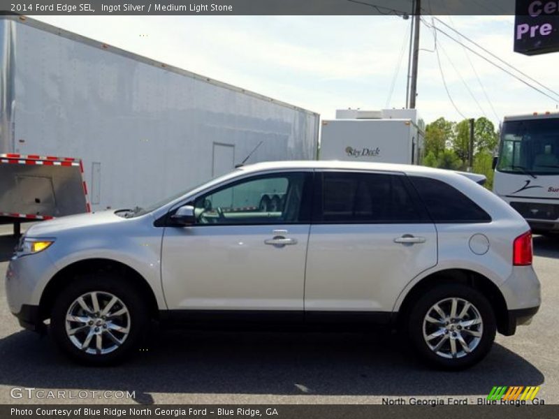 Ingot Silver / Medium Light Stone 2014 Ford Edge SEL