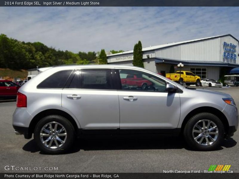 Ingot Silver / Medium Light Stone 2014 Ford Edge SEL