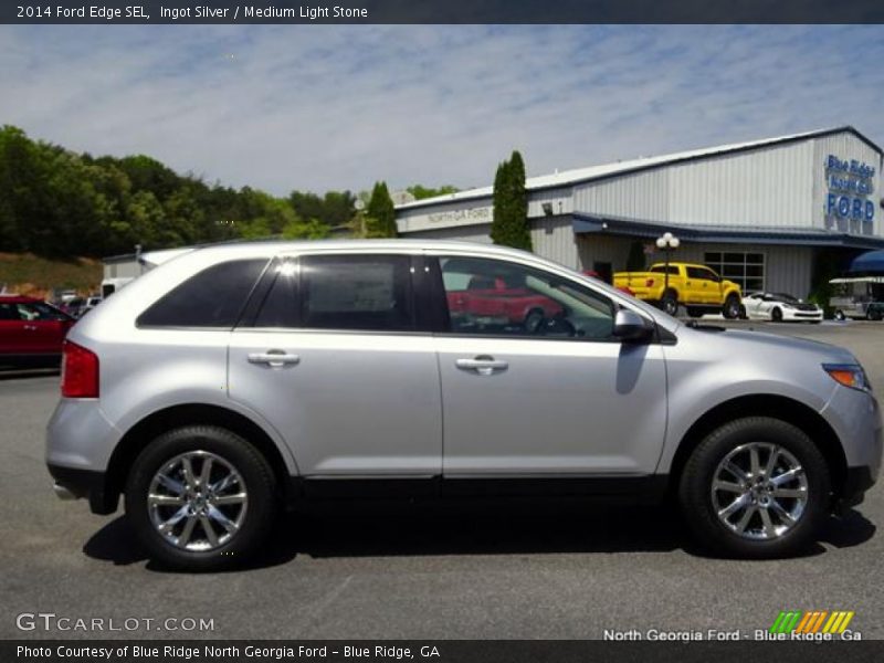 Ingot Silver / Medium Light Stone 2014 Ford Edge SEL