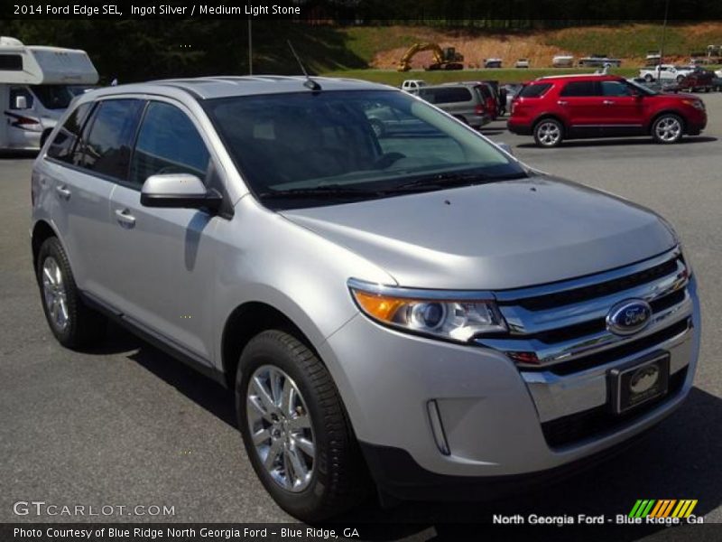 Ingot Silver / Medium Light Stone 2014 Ford Edge SEL