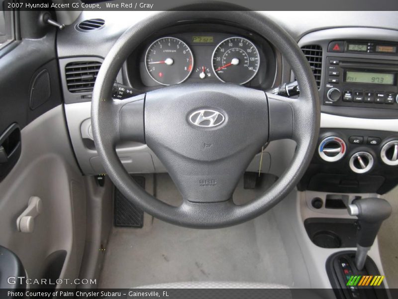 Wine Red / Gray 2007 Hyundai Accent GS Coupe