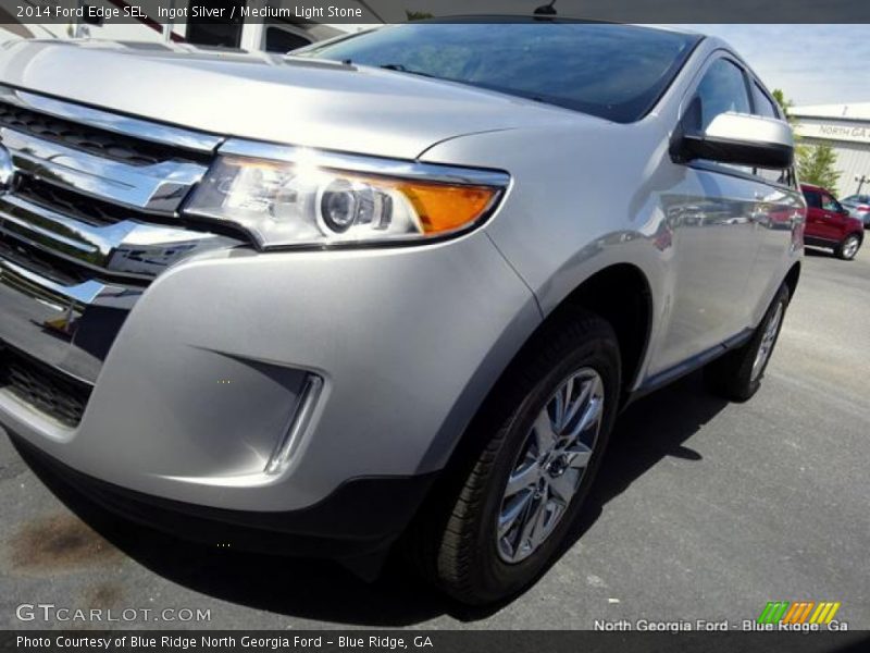 Ingot Silver / Medium Light Stone 2014 Ford Edge SEL