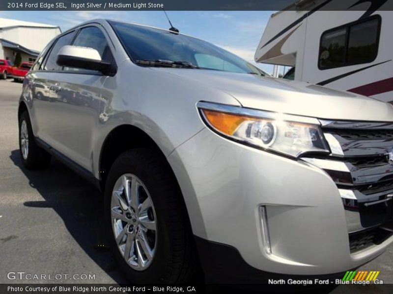 Ingot Silver / Medium Light Stone 2014 Ford Edge SEL