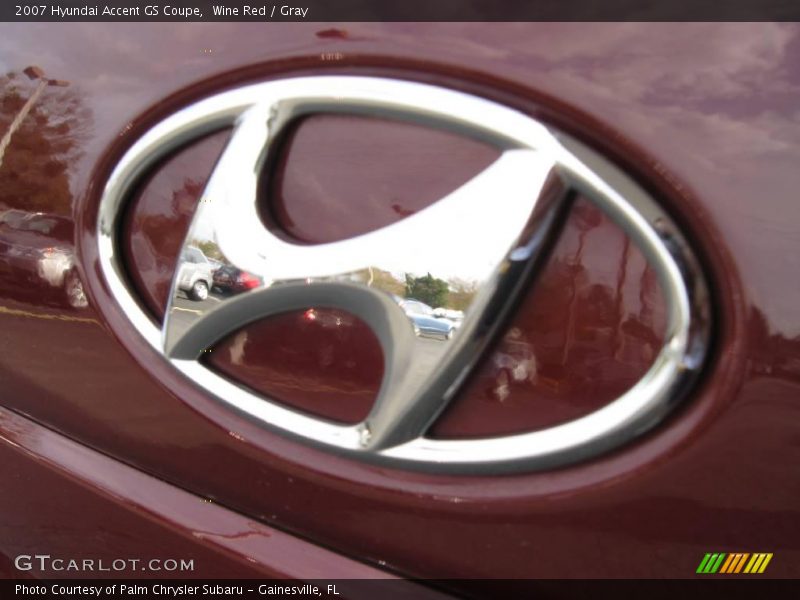 Wine Red / Gray 2007 Hyundai Accent GS Coupe