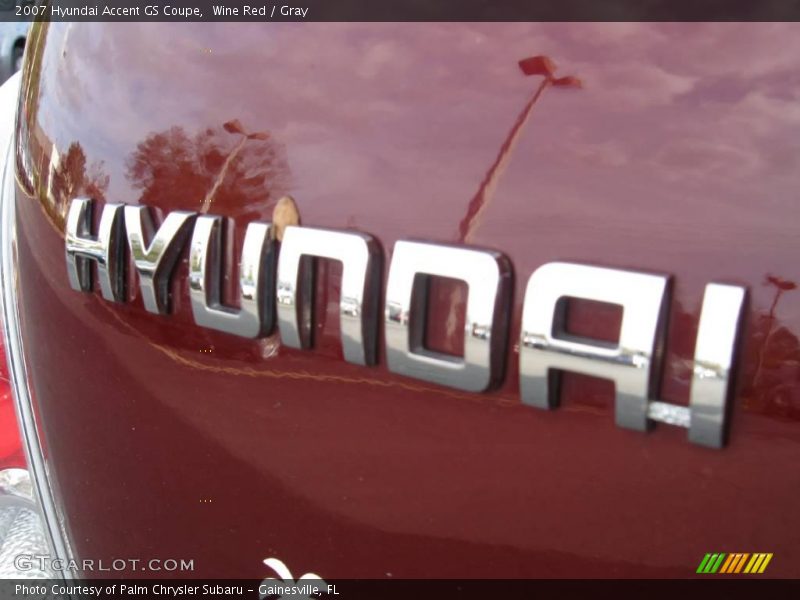 Wine Red / Gray 2007 Hyundai Accent GS Coupe