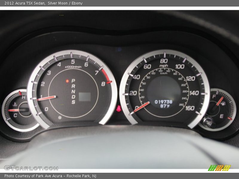 Silver Moon / Ebony 2012 Acura TSX Sedan