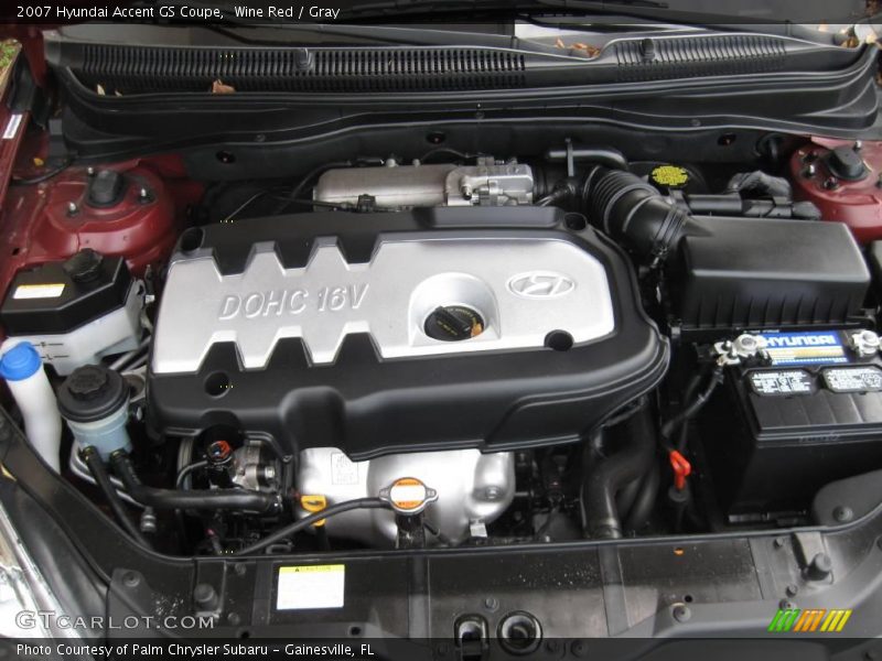Wine Red / Gray 2007 Hyundai Accent GS Coupe