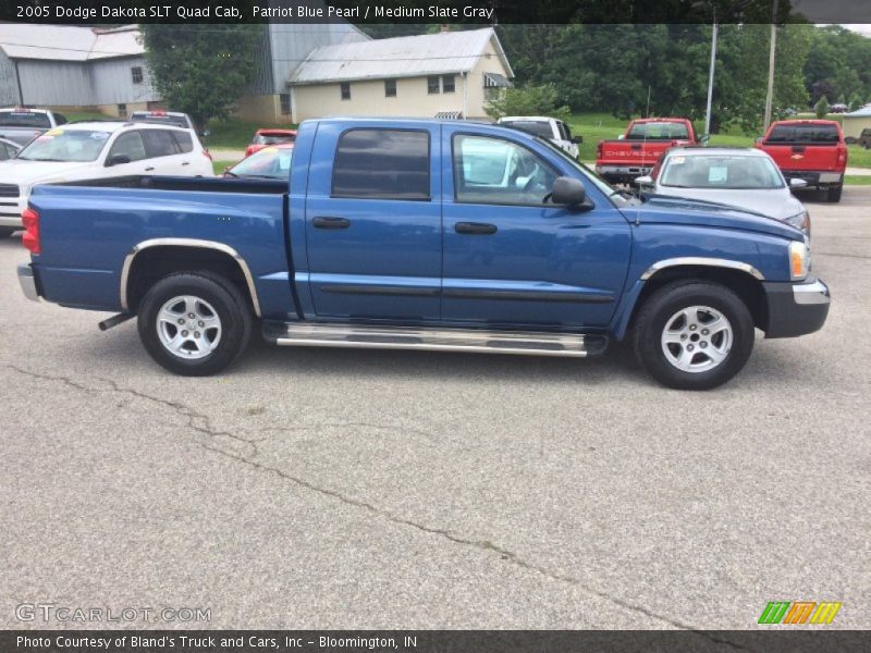 Patriot Blue Pearl / Medium Slate Gray 2005 Dodge Dakota SLT Quad Cab