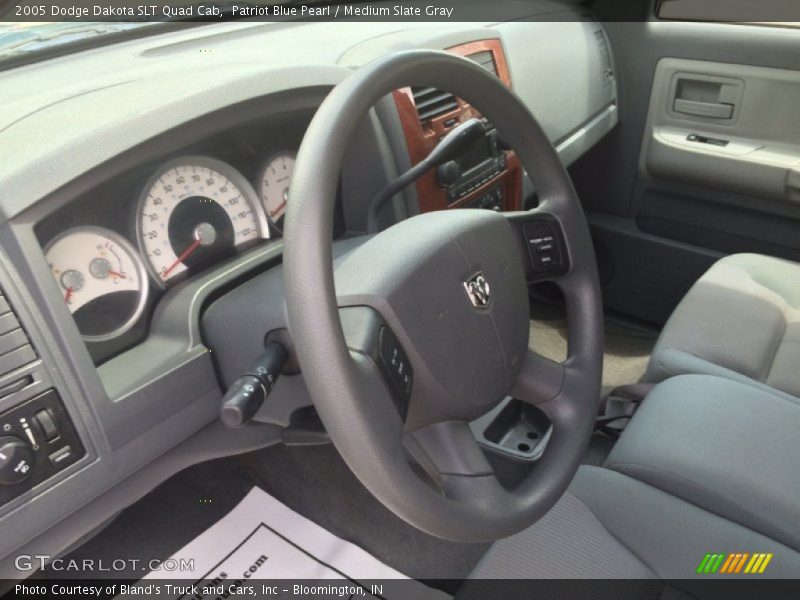 Patriot Blue Pearl / Medium Slate Gray 2005 Dodge Dakota SLT Quad Cab