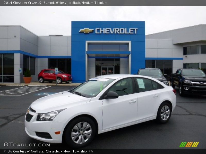 Summit White / Jet Black/Medium Titanium 2014 Chevrolet Cruze LS