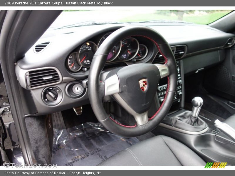 Basalt Black Metallic / Black 2009 Porsche 911 Carrera Coupe