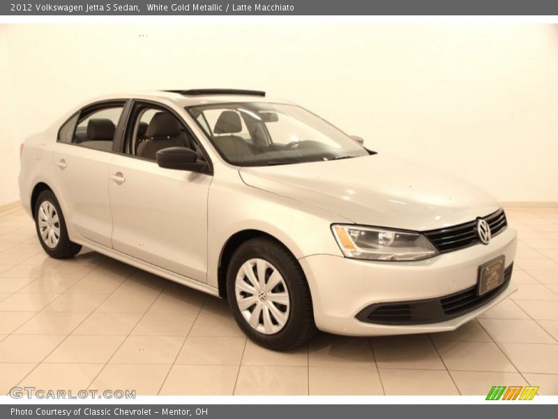 White Gold Metallic / Latte Macchiato 2012 Volkswagen Jetta S Sedan