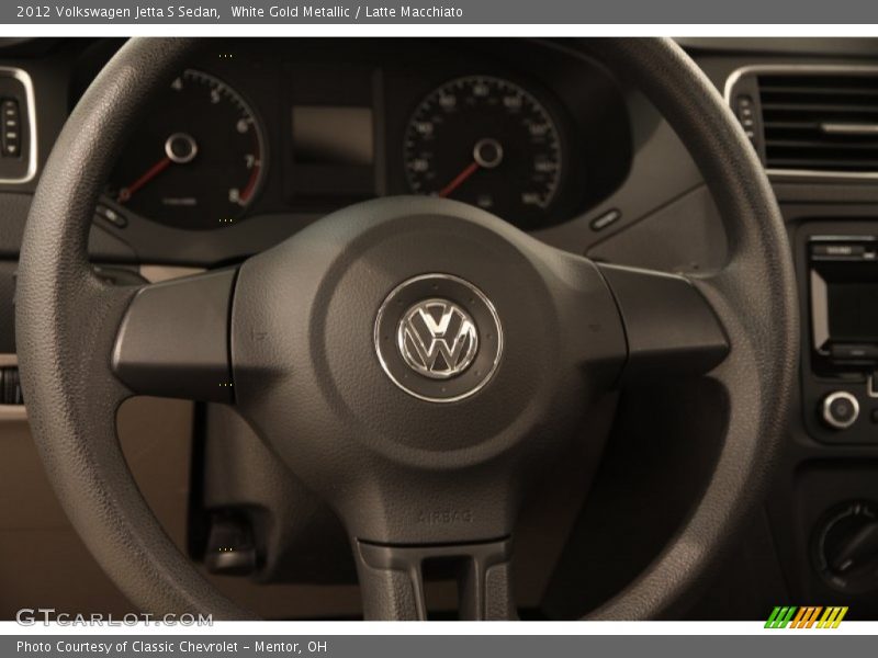 White Gold Metallic / Latte Macchiato 2012 Volkswagen Jetta S Sedan
