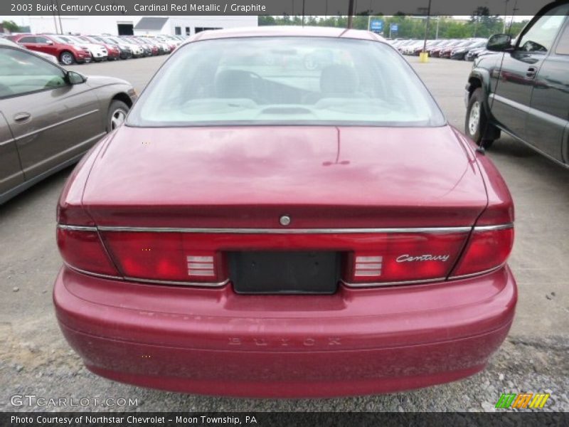 Cardinal Red Metallic / Graphite 2003 Buick Century Custom