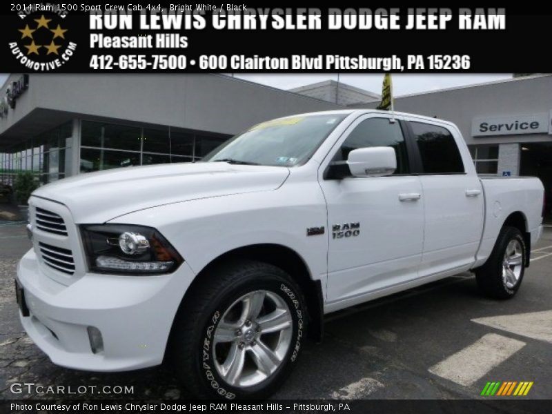 Bright White / Black 2014 Ram 1500 Sport Crew Cab 4x4