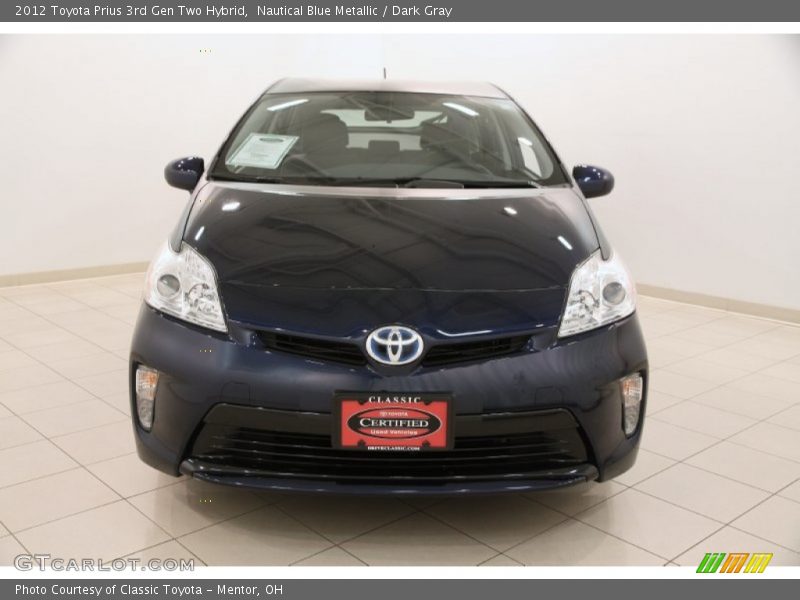 Nautical Blue Metallic / Dark Gray 2012 Toyota Prius 3rd Gen Two Hybrid