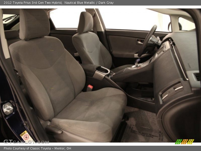 Nautical Blue Metallic / Dark Gray 2012 Toyota Prius 3rd Gen Two Hybrid