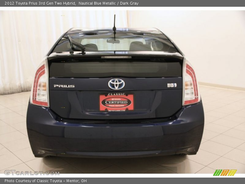 Nautical Blue Metallic / Dark Gray 2012 Toyota Prius 3rd Gen Two Hybrid