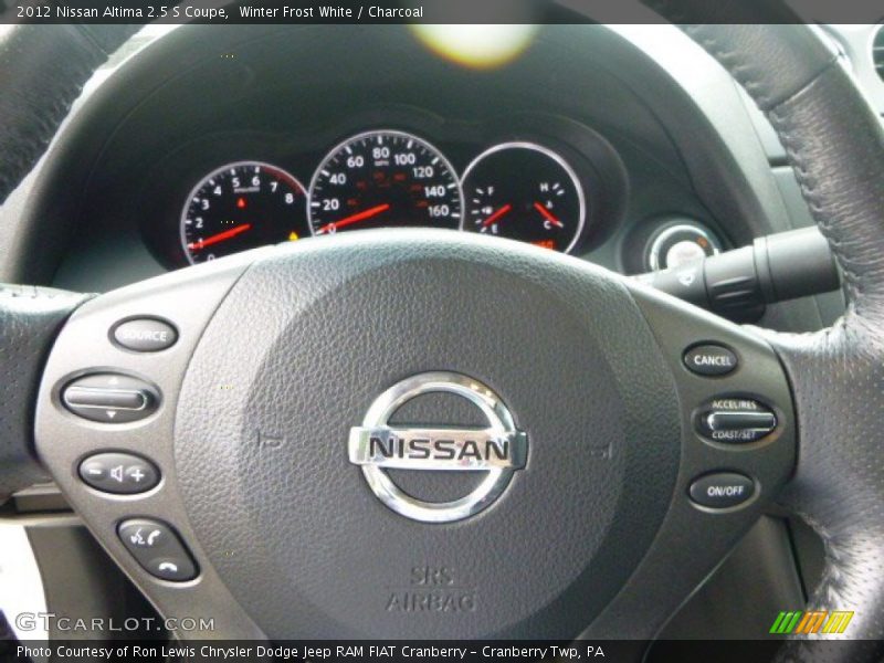 Winter Frost White / Charcoal 2012 Nissan Altima 2.5 S Coupe