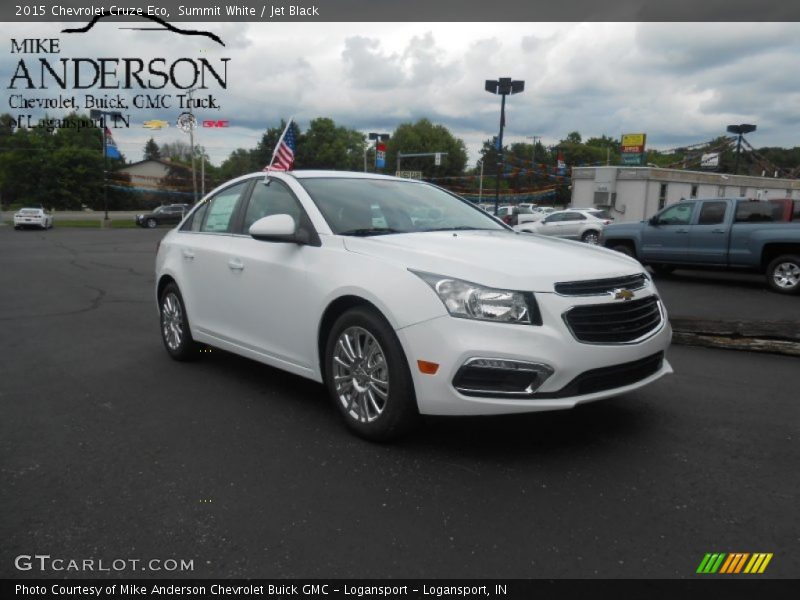 Summit White / Jet Black 2015 Chevrolet Cruze Eco