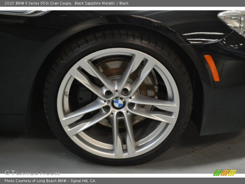 Black Sapphire Metallic / Black 2015 BMW 6 Series 650i Gran Coupe