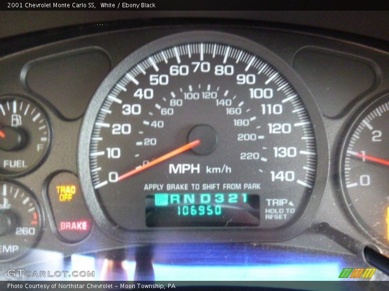 White / Ebony Black 2001 Chevrolet Monte Carlo SS