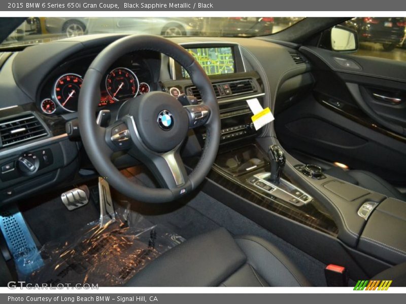 Black Sapphire Metallic / Black 2015 BMW 6 Series 650i Gran Coupe