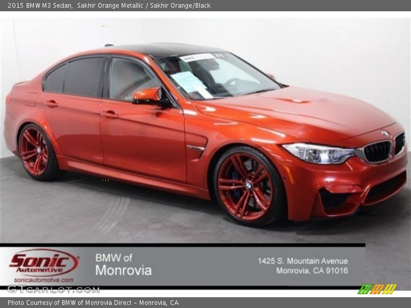 Sakhir Orange Metallic / Sakhir Orange/Black 2015 BMW M3 Sedan