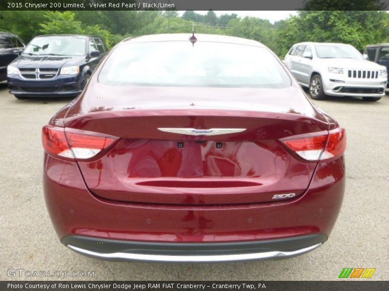Velvet Red Pearl / Black/Linen 2015 Chrysler 200 Limited