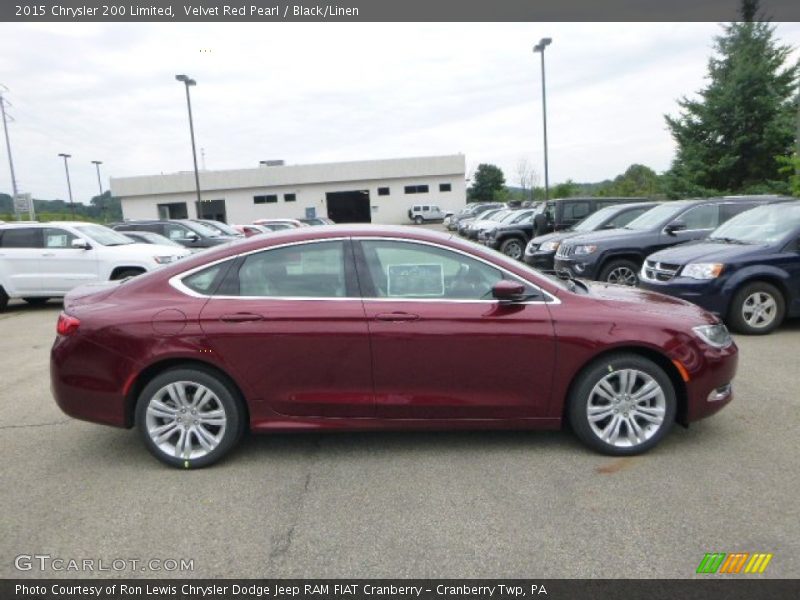 Velvet Red Pearl / Black/Linen 2015 Chrysler 200 Limited