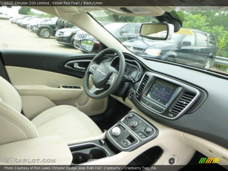 Velvet Red Pearl / Black/Linen 2015 Chrysler 200 Limited