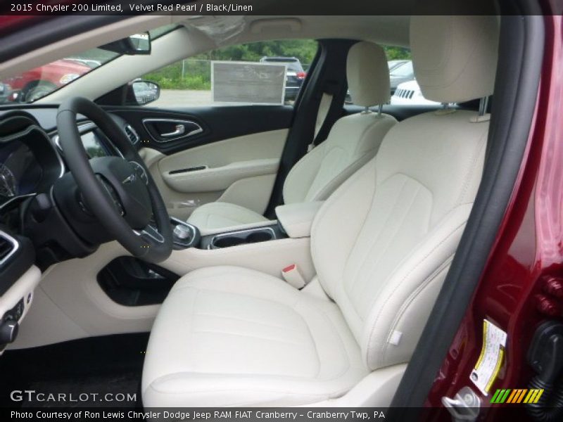 Velvet Red Pearl / Black/Linen 2015 Chrysler 200 Limited