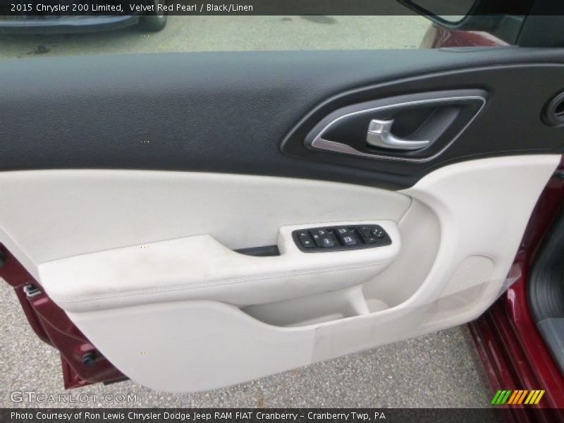 Velvet Red Pearl / Black/Linen 2015 Chrysler 200 Limited