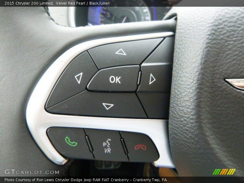 Velvet Red Pearl / Black/Linen 2015 Chrysler 200 Limited