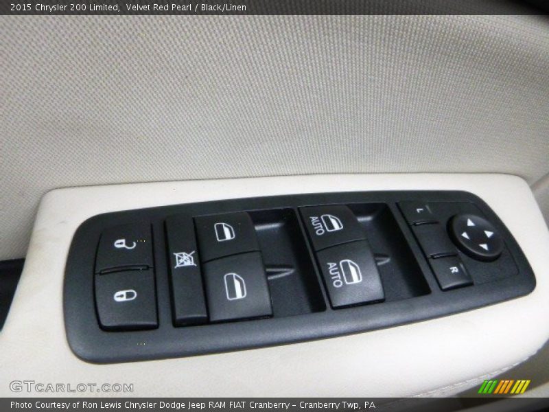 Velvet Red Pearl / Black/Linen 2015 Chrysler 200 Limited