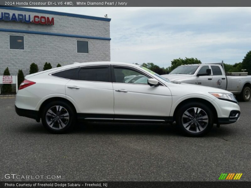 White Diamond Pearl / Ivory 2014 Honda Crosstour EX-L V6 4WD