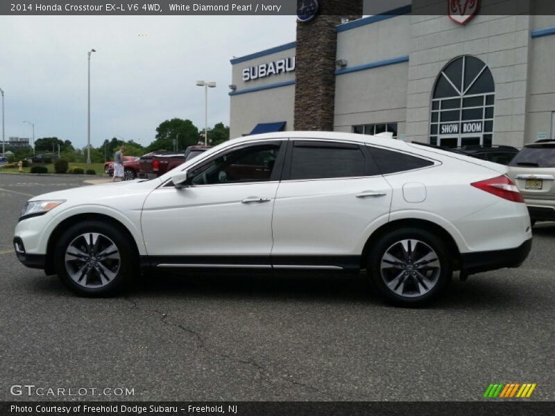 White Diamond Pearl / Ivory 2014 Honda Crosstour EX-L V6 4WD