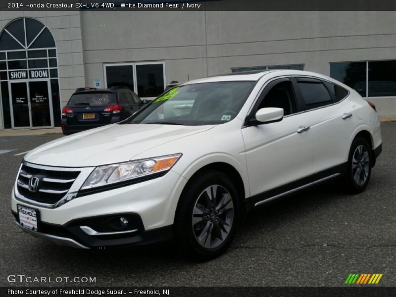 White Diamond Pearl / Ivory 2014 Honda Crosstour EX-L V6 4WD