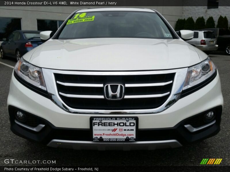 White Diamond Pearl / Ivory 2014 Honda Crosstour EX-L V6 4WD