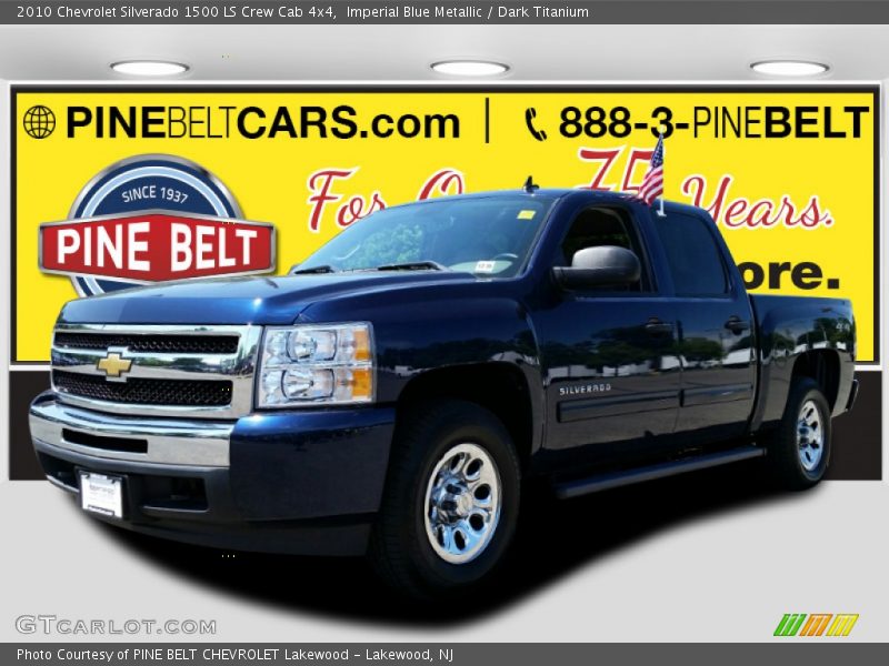 Imperial Blue Metallic / Dark Titanium 2010 Chevrolet Silverado 1500 LS Crew Cab 4x4