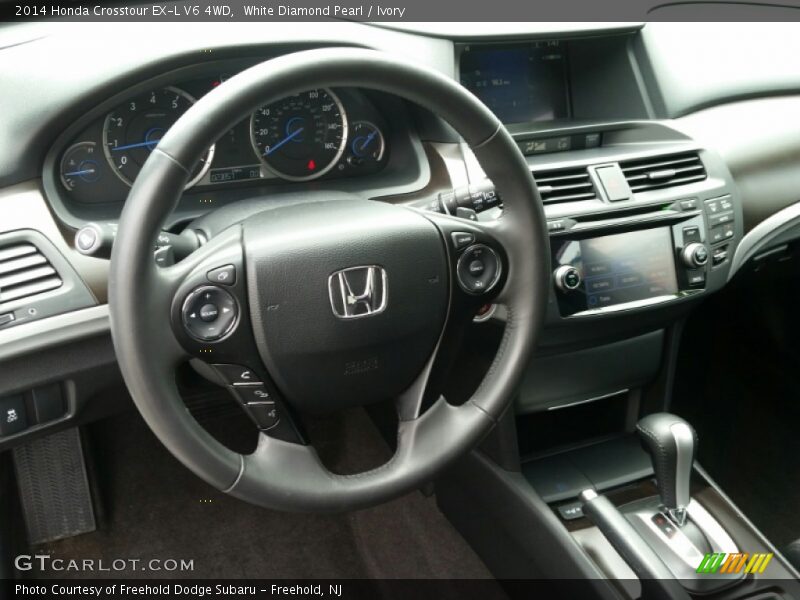White Diamond Pearl / Ivory 2014 Honda Crosstour EX-L V6 4WD