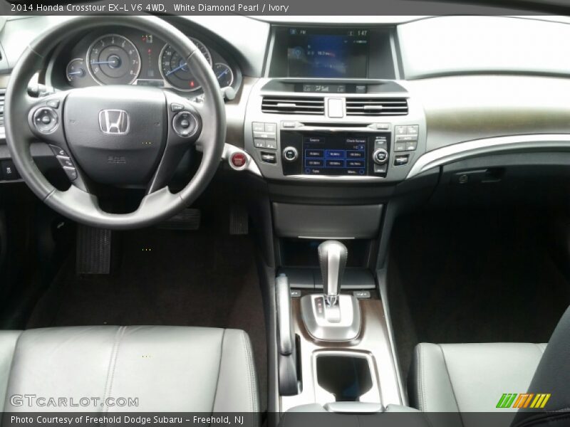 White Diamond Pearl / Ivory 2014 Honda Crosstour EX-L V6 4WD
