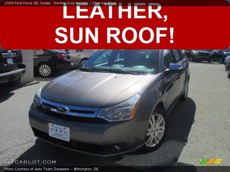 Sterling Grey Metallic / Charcoal Black 2009 Ford Focus SEL Sedan