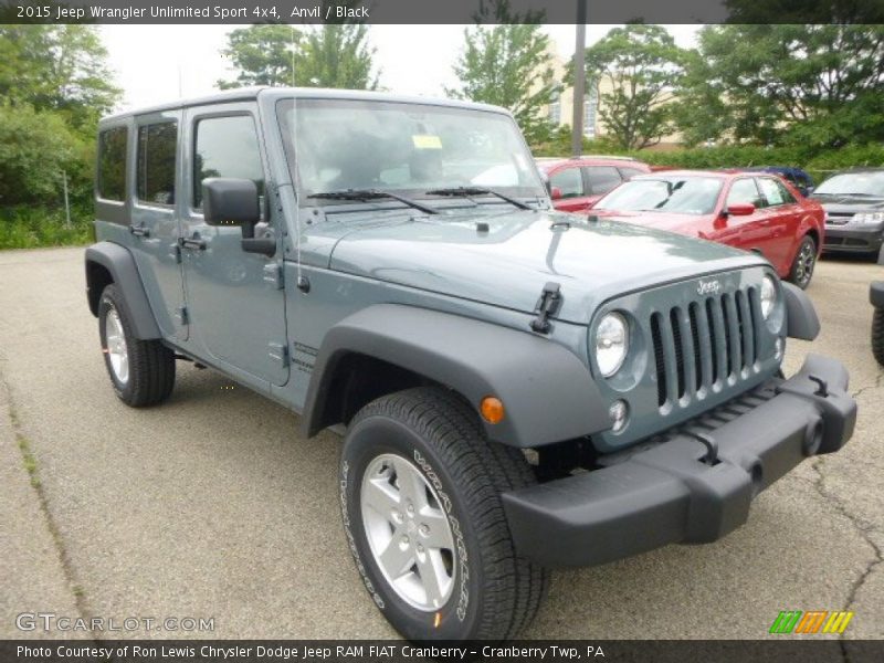 Anvil / Black 2015 Jeep Wrangler Unlimited Sport 4x4