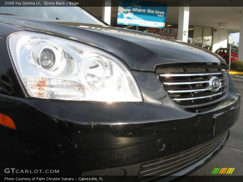 Ebony Black / Beige 2008 Kia Optima LX