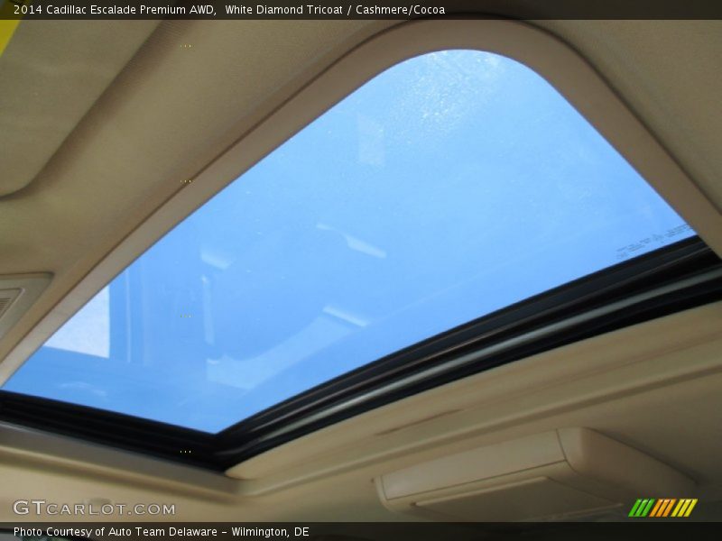 White Diamond Tricoat / Cashmere/Cocoa 2014 Cadillac Escalade Premium AWD