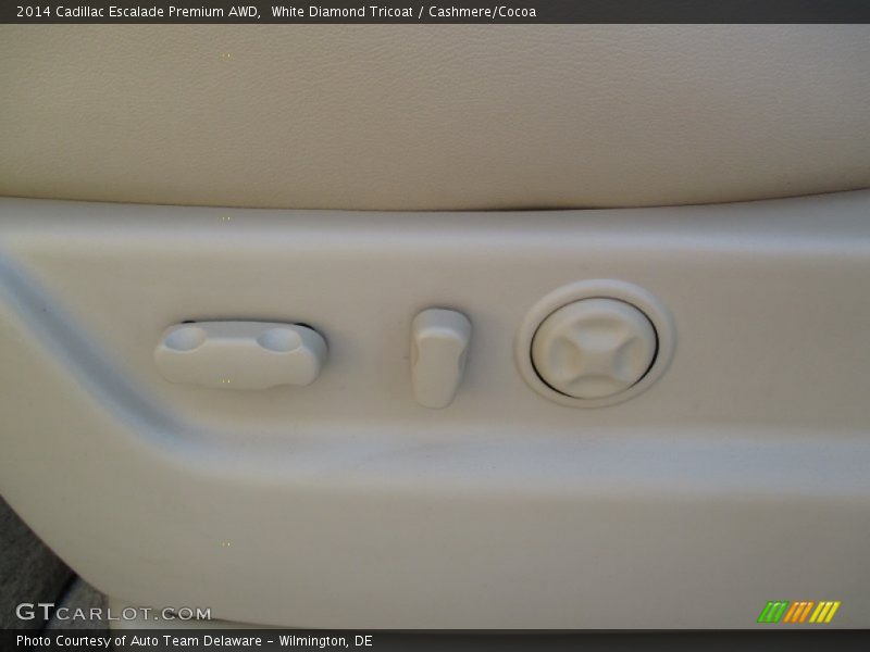 White Diamond Tricoat / Cashmere/Cocoa 2014 Cadillac Escalade Premium AWD