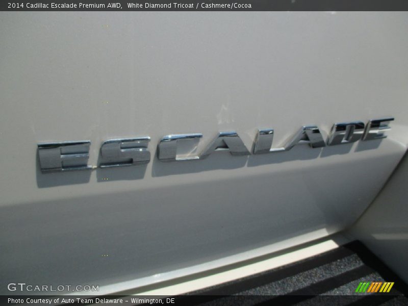 White Diamond Tricoat / Cashmere/Cocoa 2014 Cadillac Escalade Premium AWD