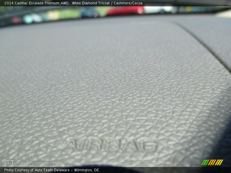 White Diamond Tricoat / Cashmere/Cocoa 2014 Cadillac Escalade Premium AWD